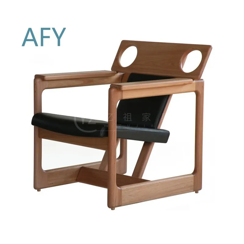 New Chinese Style Solid Wood Zen Armchair for Living Room Lounge Hotel Guest Chair for Designer Showroom Sales Office