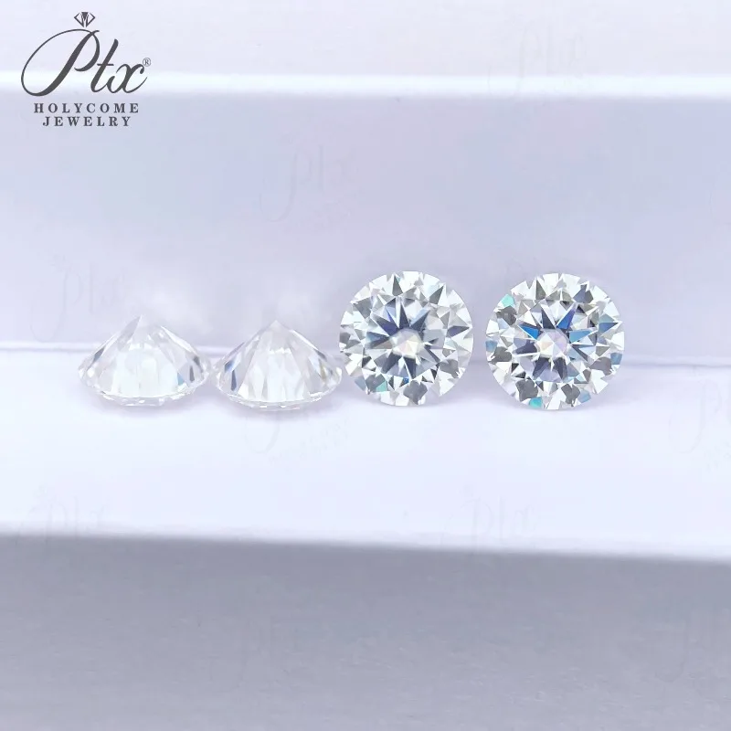 0.1ct-13ct مويسانيتي حجر فضفاض شكل دائري D اللون 8 قلوب و 8 سهام قطع VVS1 وضوح مع شهادة GRA لصنع المجوهرات