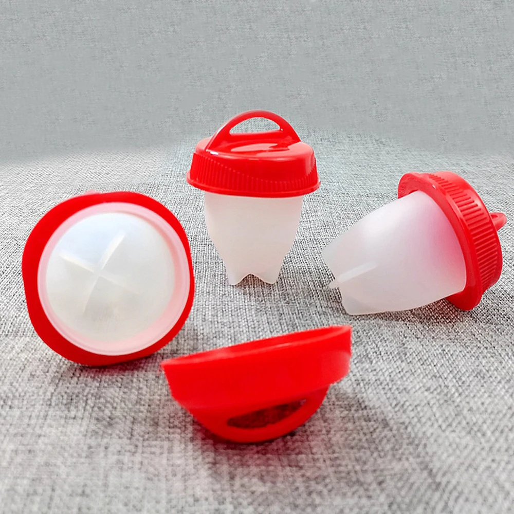 3/6Pc Egg Poachers Cooker Silicone Non-Stick Boiler Cookers Pack Boiled s Mold Cups Steamer Kitchen Gadgets Tools