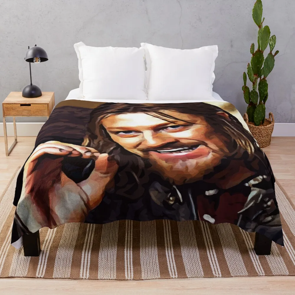 

Boromir Sean Bean - One Does Not Simply Throw Blanket Cozy Throw Blanket Birthday Gift for Him Her