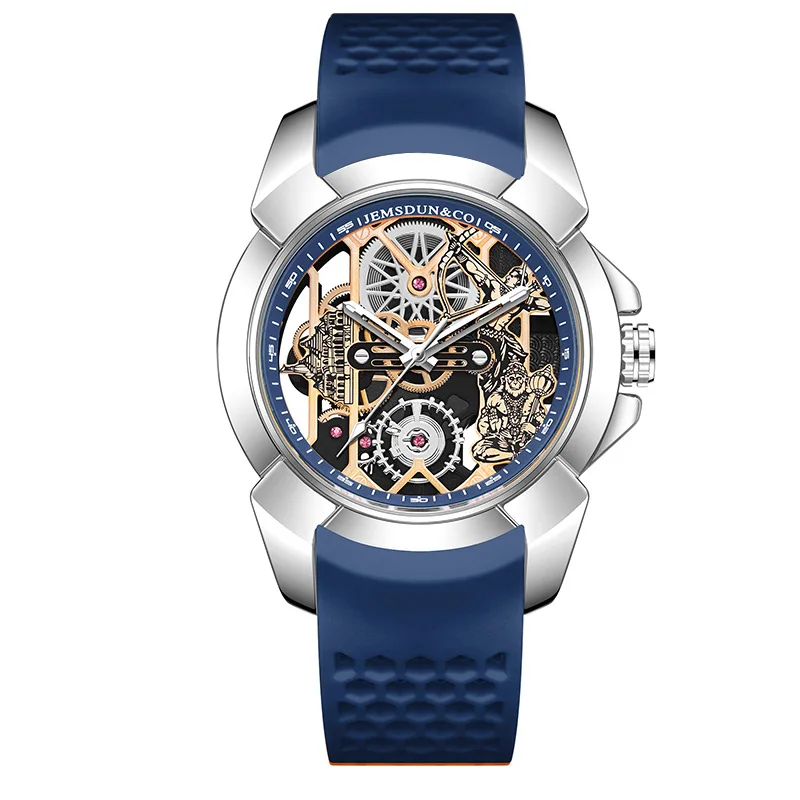 

New Fashion Men's Quartz Watch Large Dial Hollow out Design Sporty Stylish Wristwatch