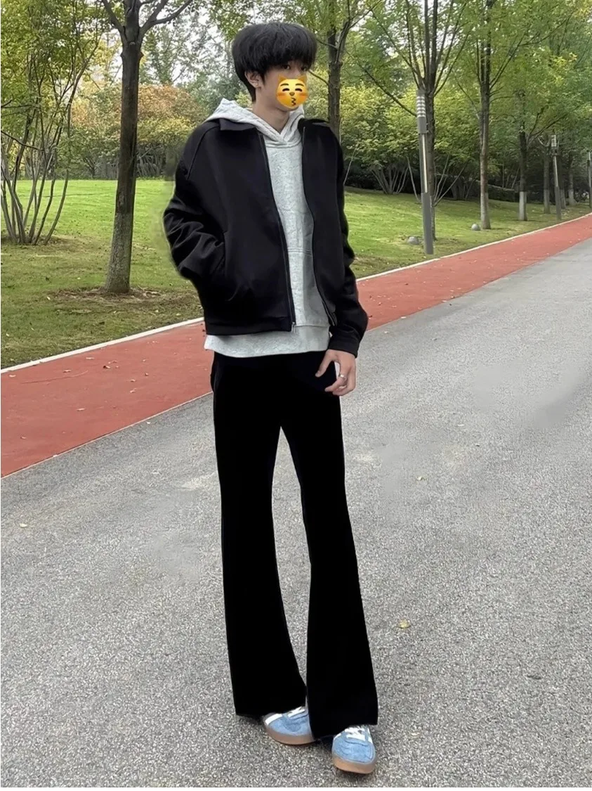 

Мужские джинсы Bla American High Street с расклешенными прямыми штанинами, осенне-зимние, узкого кроя, прочные, повседневные брюки