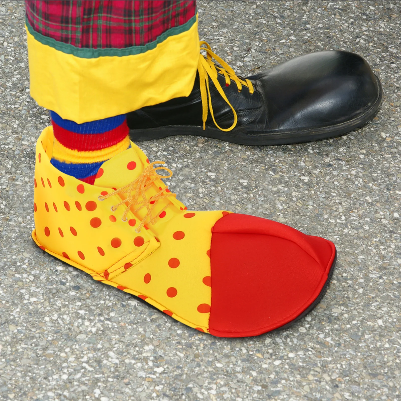 

Oversized Cloth Clown Shoes with Adjustable String Ties Easy Wear for Circus Accessory Great for Easter Christmas
