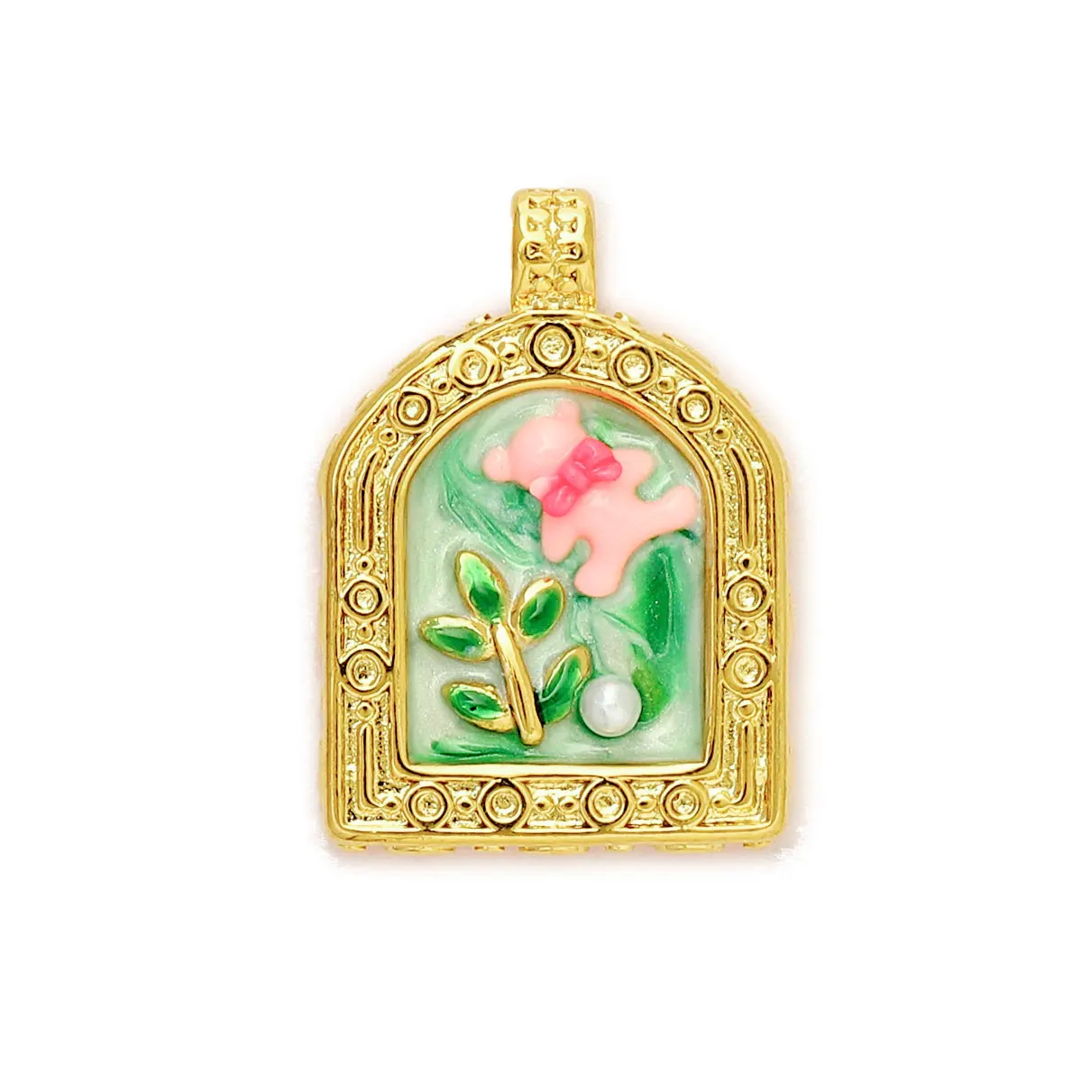 3pcs/Lot Monet Garden Style Stainless Steel Painted Flower Earring Charms Women Enamel Angel Butterfly Necklace Pendants DIY Jew