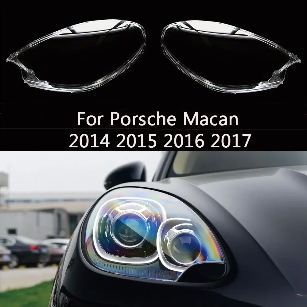 Headlight Cover For Porsche Macan 2014 2015 2016 2017 Car Headlight Shell Lamp Shade Lens Cover