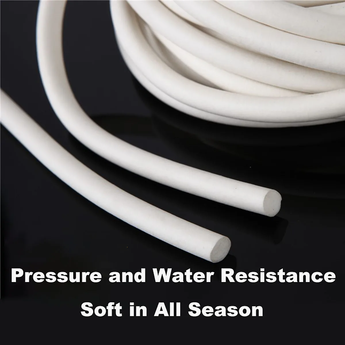 1Meter Silicone Rubber Sponge Strip White Silicone Foamed Seal Strip Round VMQ Foaming Cord Dia 11/13/14/15/16/17/18/20/25mm