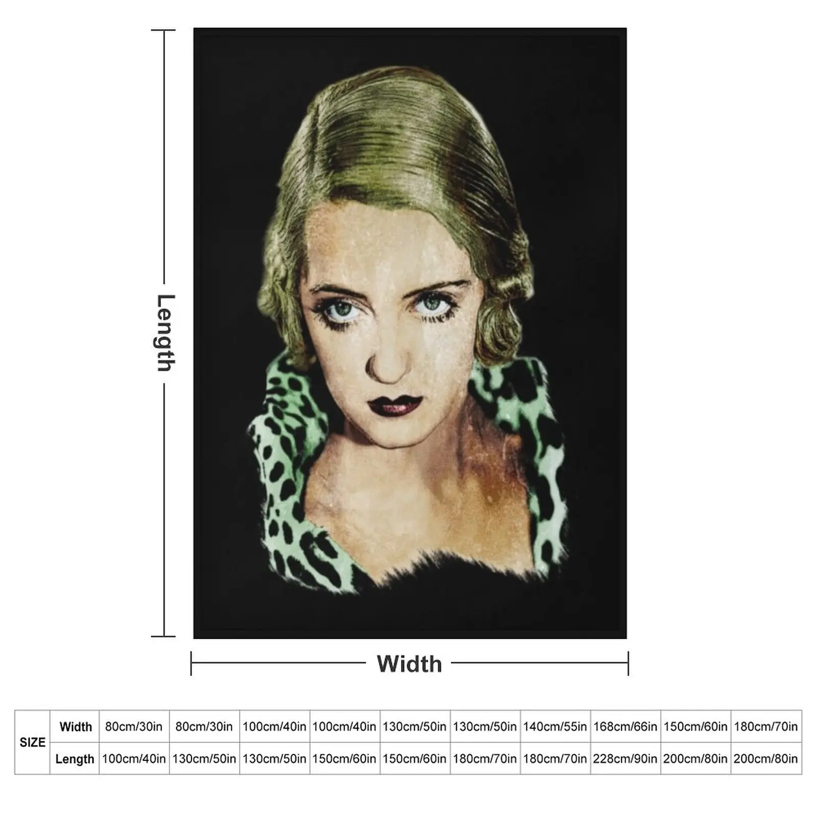 Bette Davis - Baby Jane Eyes Throw Blanket couch cozy soft plush fuzzy picnic outdoor blanket