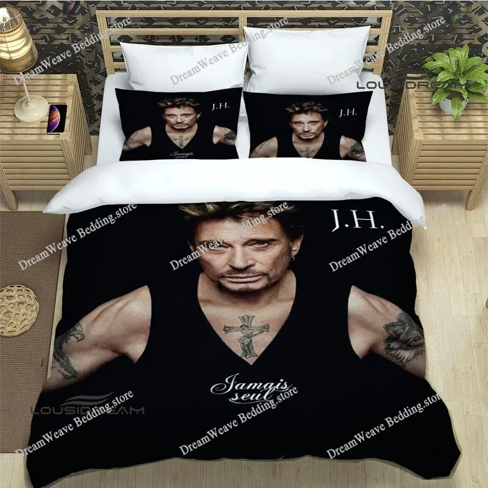 Rock Star Johnny Hallyday Bedding Set Duvet Cover 3d Bedding Fashion Design Decoration King Duvet Cover Set Double Bed Set