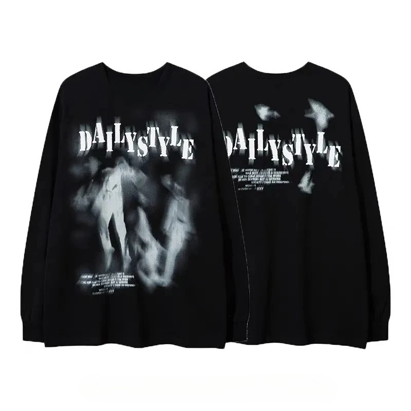 

2025 Autumn and Winter Round-neck Hoodie American Dark Band Style Hoodie High-end Luxury Is for Both Men and Women Top