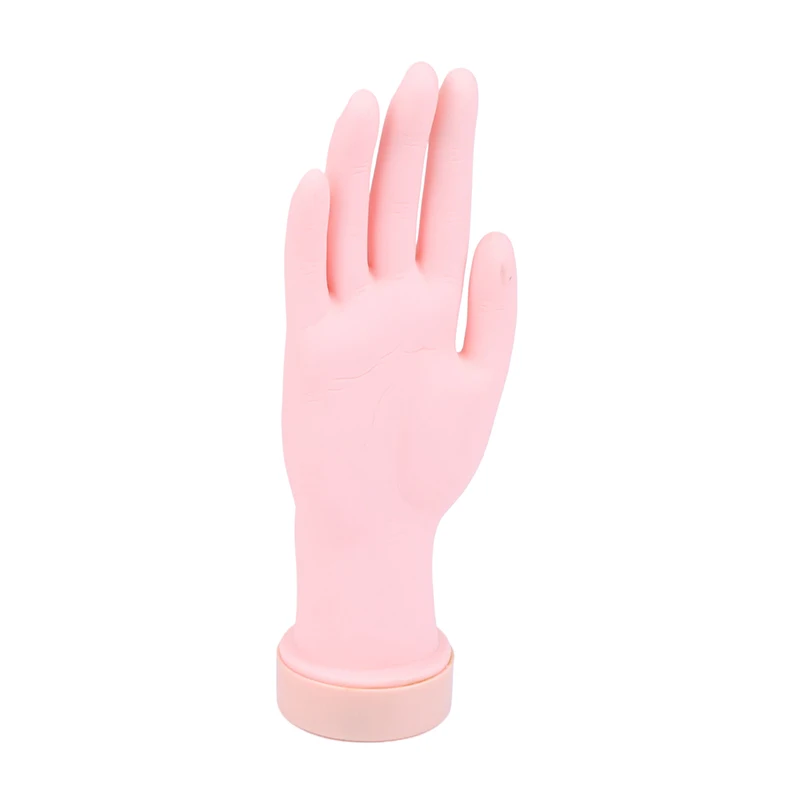 Nail Art Training Practice Hand  Silicone Fake Hand Foot for Nail Art Training Display Manicure Tool