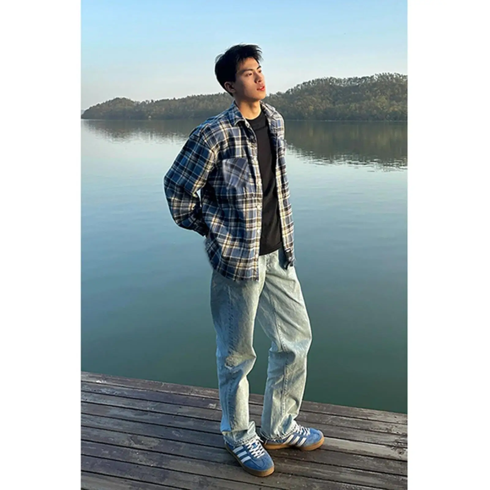 

Japanese Style Long Sleeve Plaid Shirt Men's Autumn Winter Vintage Checkered Coat Boys' Outerwear New Style Shirt for Autumn ...