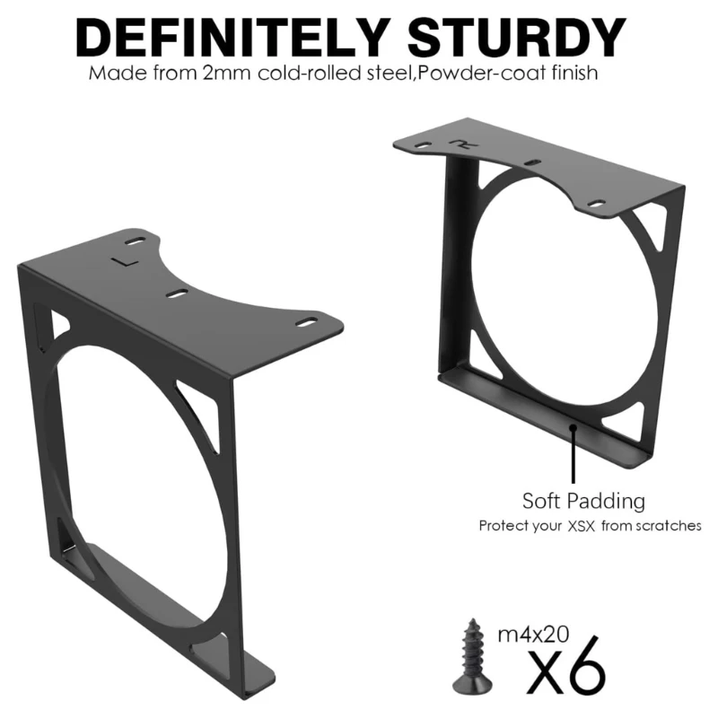 M6CA Under Desk Mount Holder For Console Storage Solution Keep Gaming Area Organized