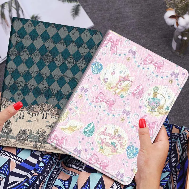 

Чехол для планшета с мультяшным рисунком в виде ракушки и банта для Lenovo Xiaoxin Legion Pad Tab Pro GT Y700 Gen4 2 11 P11 M10 K10 3rd Plus Gen, подарок