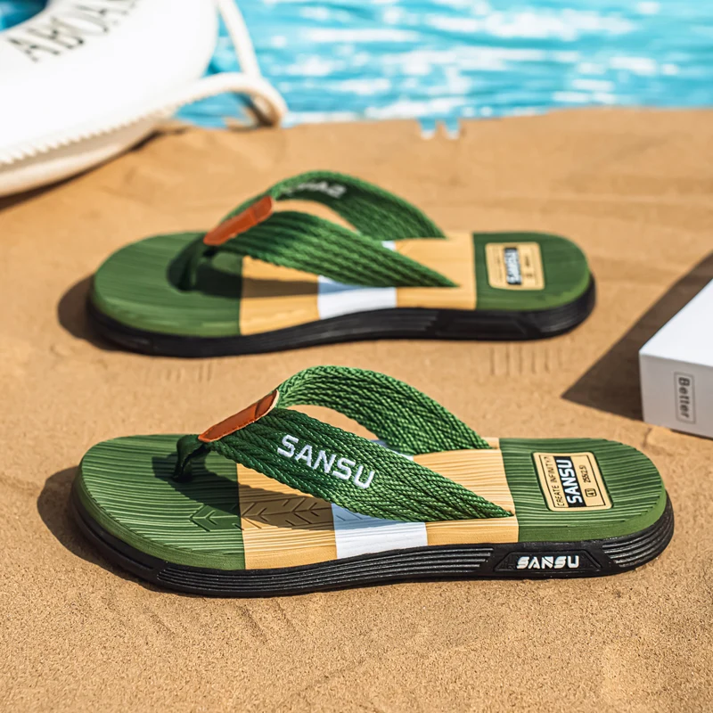 ML trendy beach shoes, sandals and flip-flops