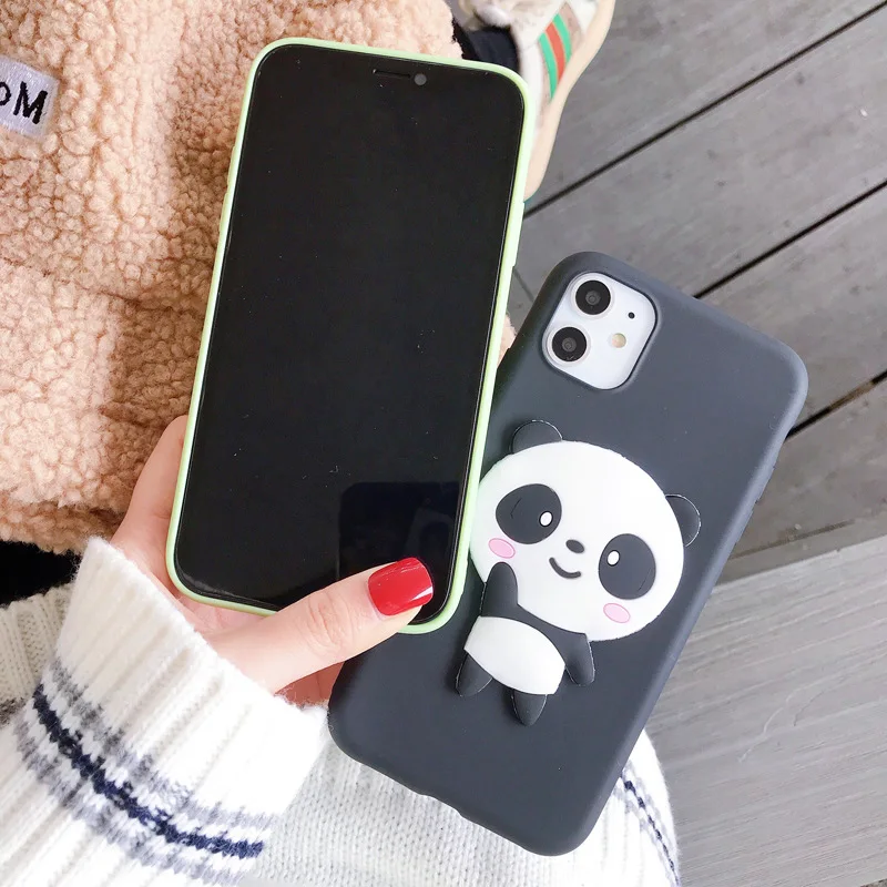 Cute Cartoon Happy Panda Case For Lenovo K12 Pro K13 Note K14 Plus Animals Bear Soft TPU Cover