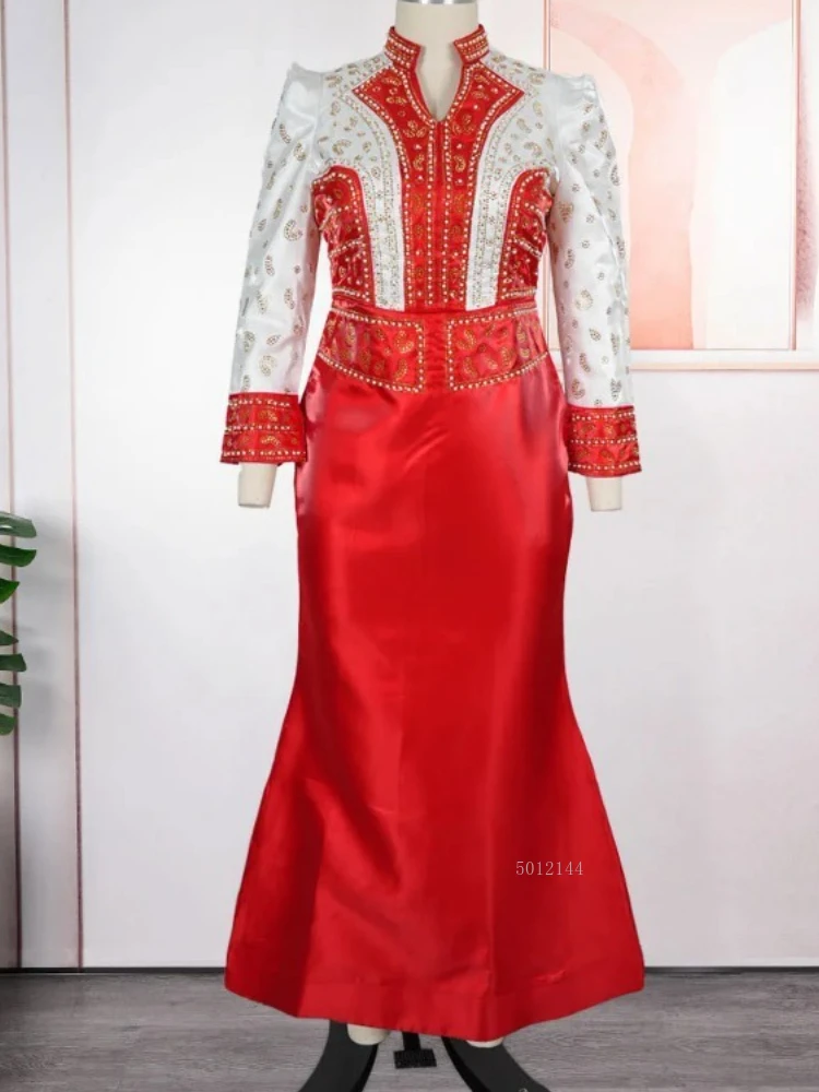 

Вечерние платья больших размеров для женщин, роскошное африканское платье, элегантное турецкое мусульманское длинное платье для свадебной вечеринки, женская одежда из Анкары