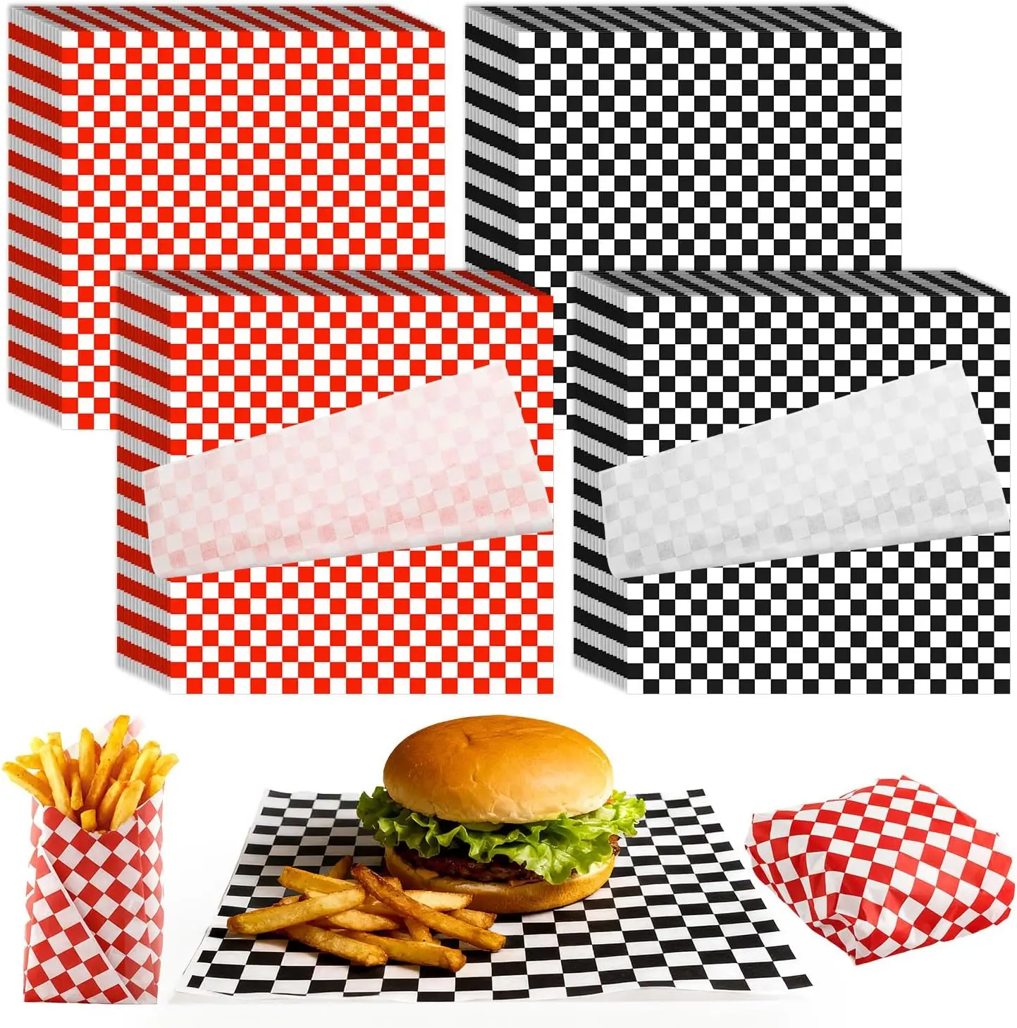 

1000 Pcs Deli Paper Sheets, 12 x 11 Inches Sandwich Wrapping Paper Sheets, Food Basket Liners for Bread and Sandwiches (