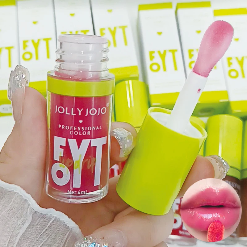 8 Colors Plumping Lip Gloss Long-lasting Moisturizing Non-stick Cup Water-light Jelly Lip Oil Women Lips Care Makeup Cosmetics
