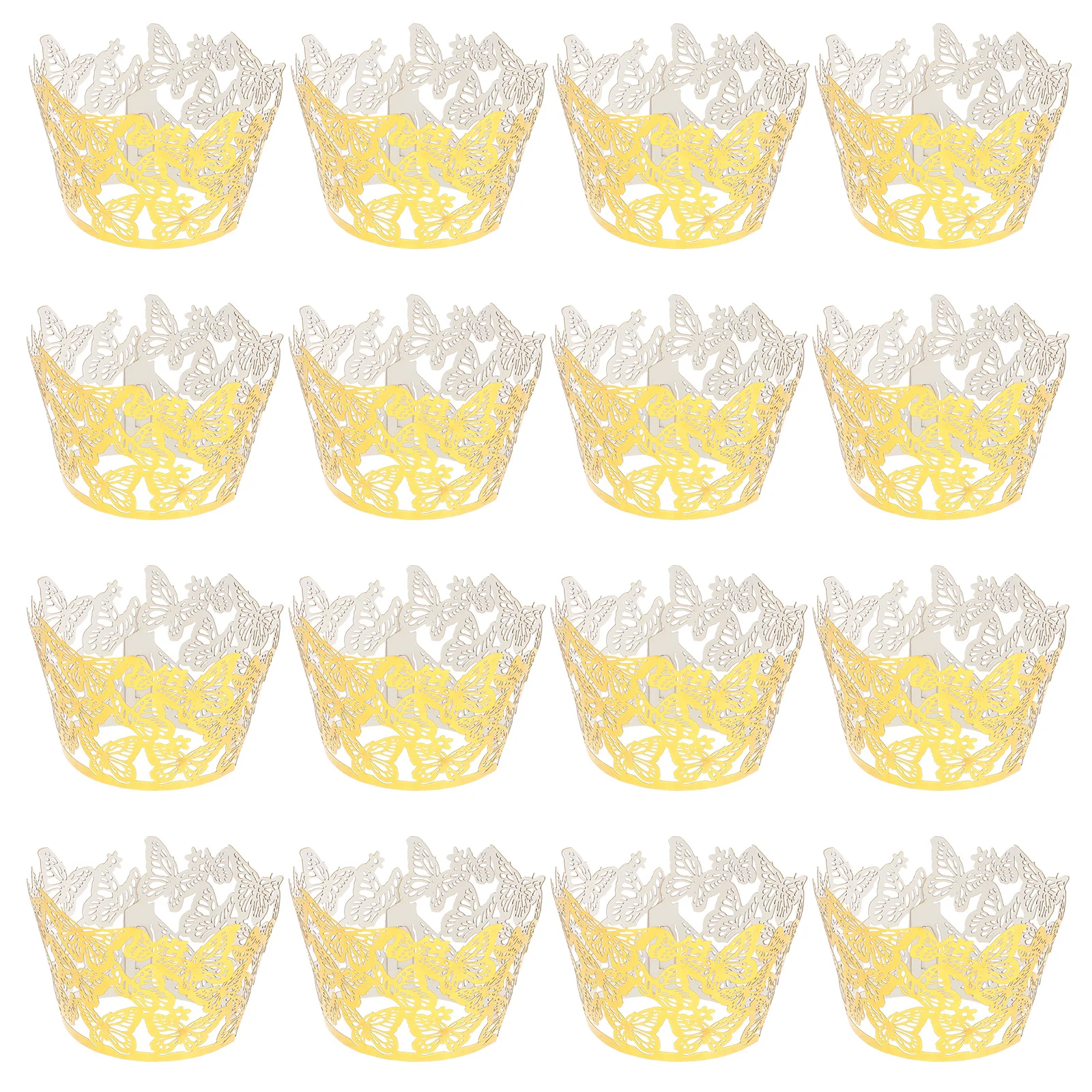 

50pcs Butterfly Cake Wrappers Elegant Paper Cups for Christmas Baking Decor Safe Cupcake Liners Muffin Holder Party