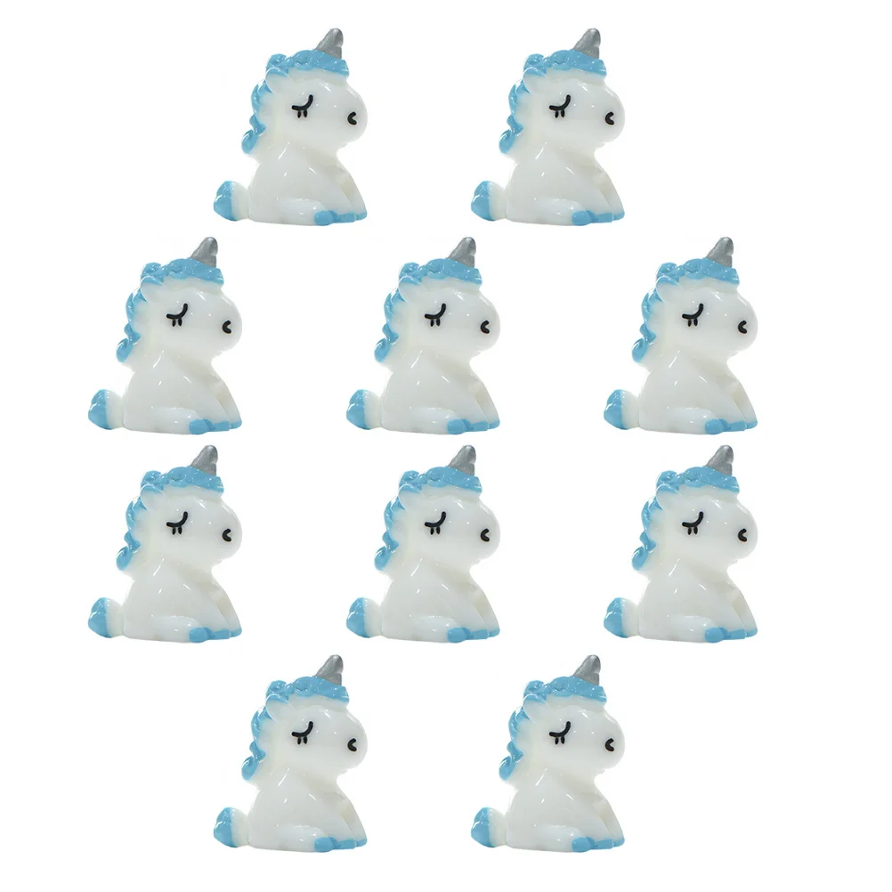 

10Pcs Mini Unicorn Decorations Resin Figures for Potted Plants Micro Gardens DIY Scenes Fantasy Landscape Accessories Novelty