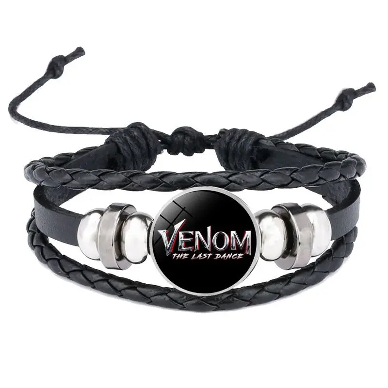 Movie Venom: The Last Dance Bracelet pendant Leather woven bracelet bracelet Model Decorative Accessories doll Toy Gifts