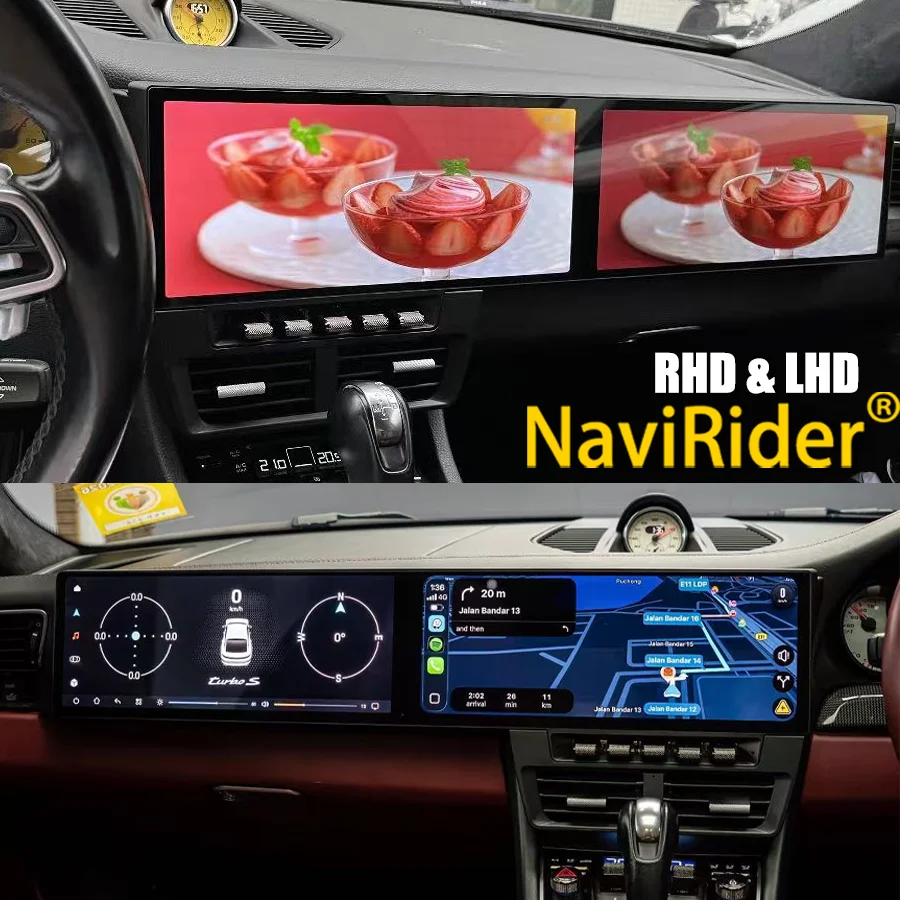 

Обновленная автомобильная мультимедийная система Android 15 с двумя экранами для Porsche 911 991 2012-2019: видеоплеер, GPS-навигация, 4G, Auto Carplay, головное устройство