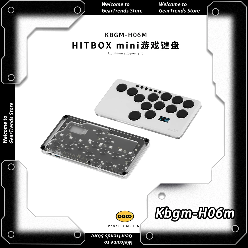 

Клавиатура Doio Hitbox Kbgm-H06m из алюминиевого сплава, мини-игровая клавиатура 19key Hot Swap Ps4 Ps5, переключатель для ПК, Игровая клавиатура на заказ, подарок на день рождения