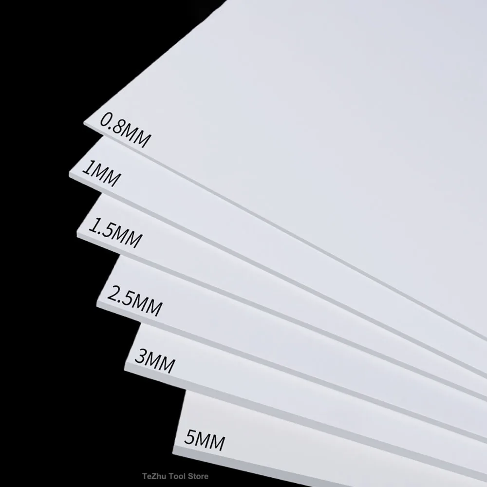 ABS Plastic Board Plate Model Sheet Material For DIY Model Part Accessories Thickness 0.5mm/0.8mm/1mm/1.5mm/2mm/3mm/4mm/5mm