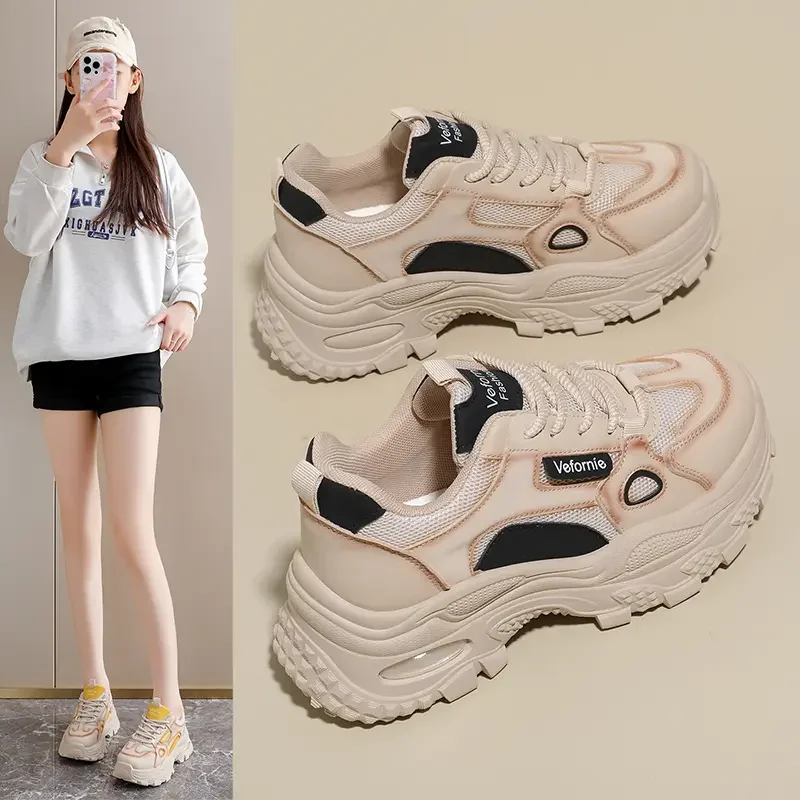 Ladies' comfortable, fashionable, versatile autumn popular casual thick soled shoes