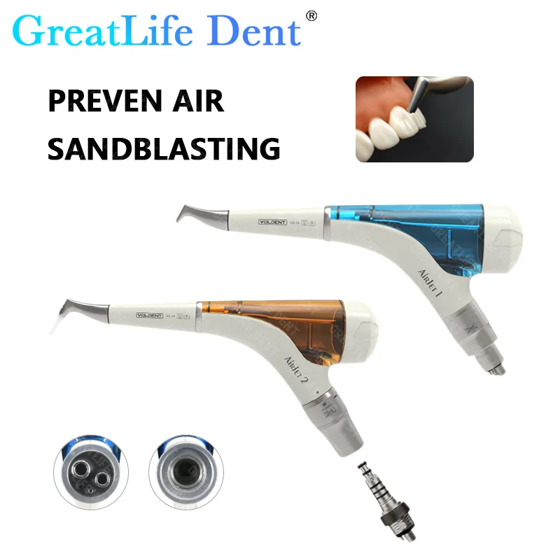 GreatLife Dental Air Prophy Jet 4-otworowa polerka piaskarka rękojeść przepływ powietrza higiena jamy ustnej wybielanie zębów narzędzia do polerowania