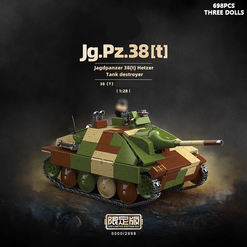 1402-delige modelbouwset van de zware tank Sabre Tiger, militair decoratiestuk in de vorm van een Tiger-tank, een leuk verjaardagscadeau voor tieners.