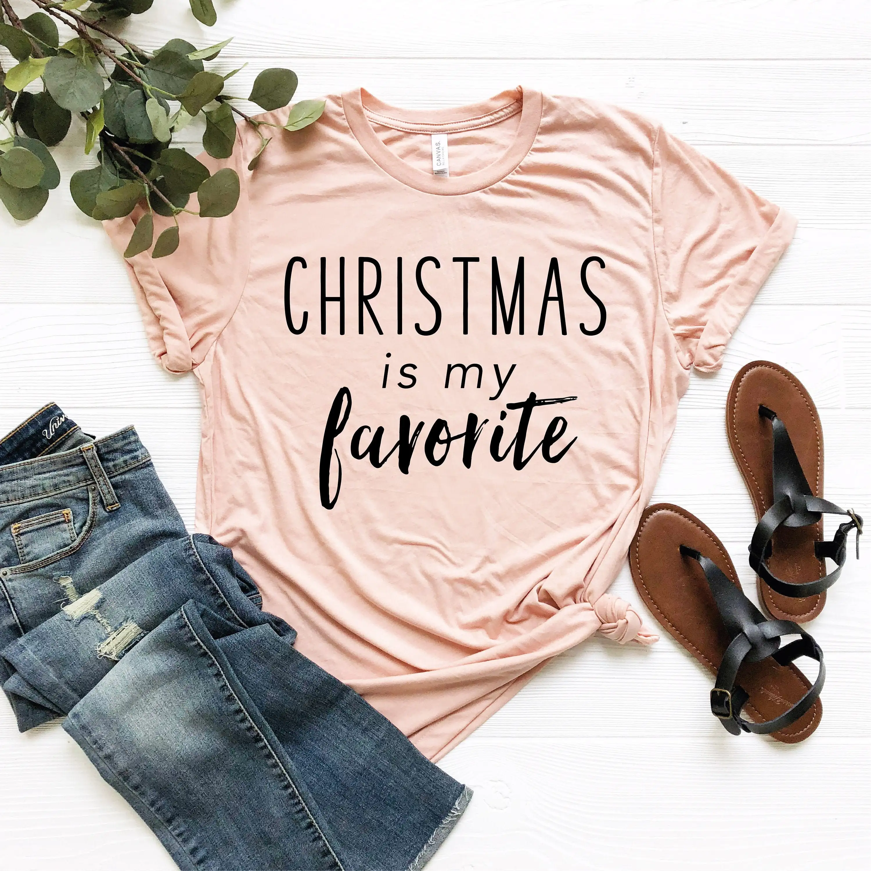 

Christmas Is My Favorite T Shirt For Women Holiday Soft