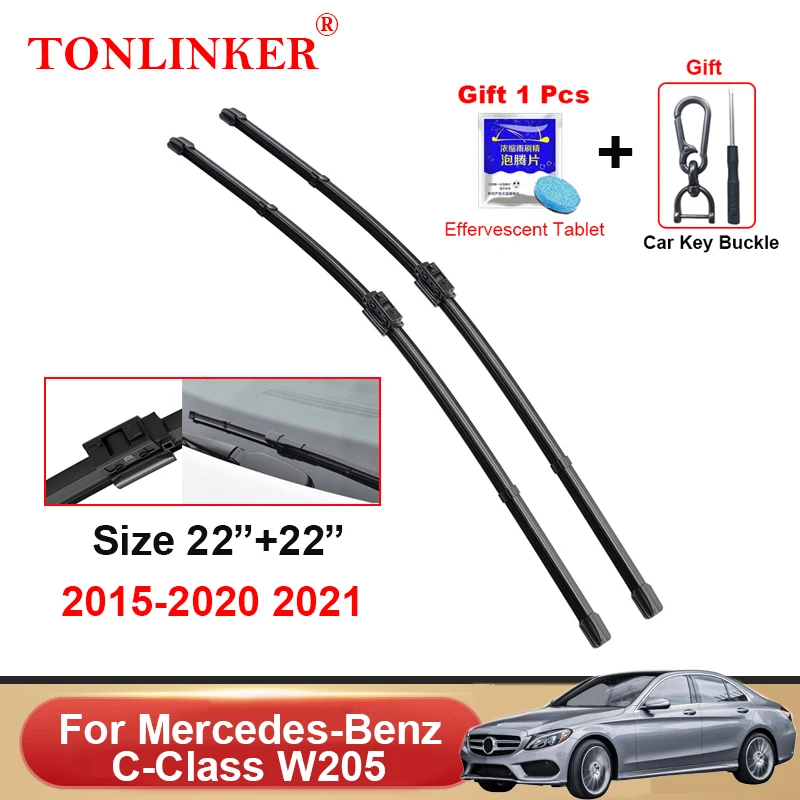 

TONLINKER Car Wiper Blades For Mercedes Benz C Class W205 2015-2021 W206 S206 2021-2013 Car Front Windscreen Wiper Goods
