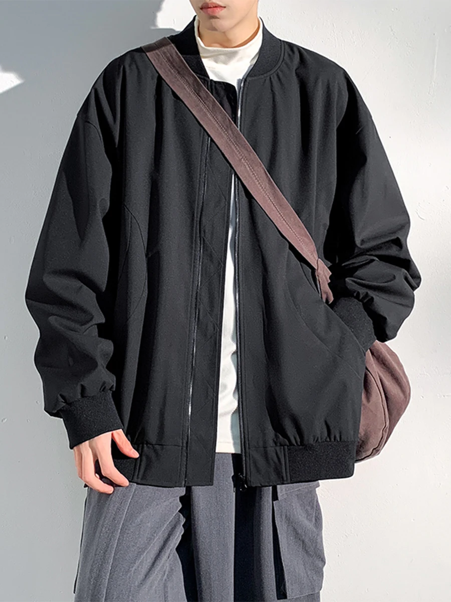 

Мужская модная куртка-пилот на осень-весну, свободного кроя, в бейсбольном стиле, верхняя одежда из полиэстера, с длинными рукавами, на молнии