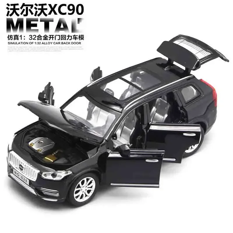 Volvo XC90 Diecast Cars Model Toy pour enfants, portes ouvrables, côtes arrière, musique et lumière, jouets pour enfants, livraison gratuite, 1:32