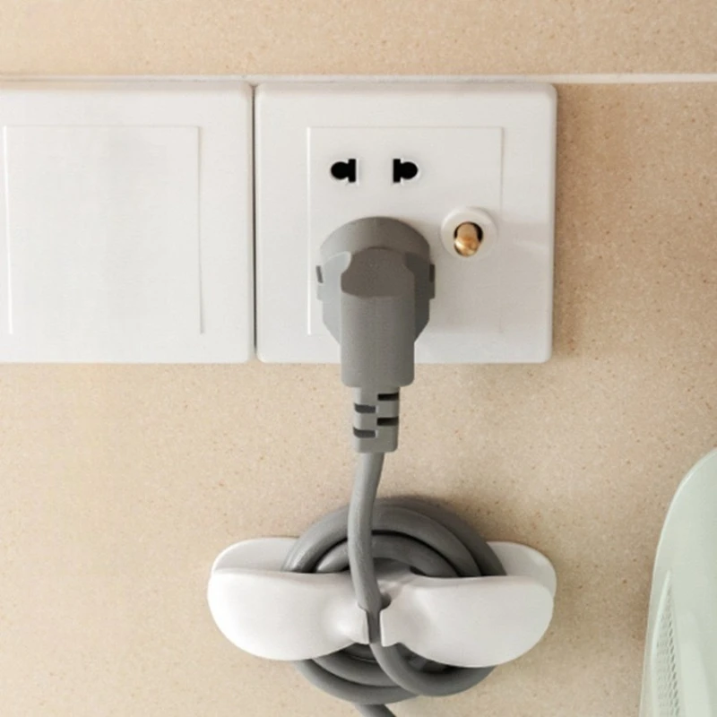 No Punching Wire Holder, Kitchen Storage Cable Clip, Plug, Winding Device, Wall Sticker, Household Power Cord Finishing view 4