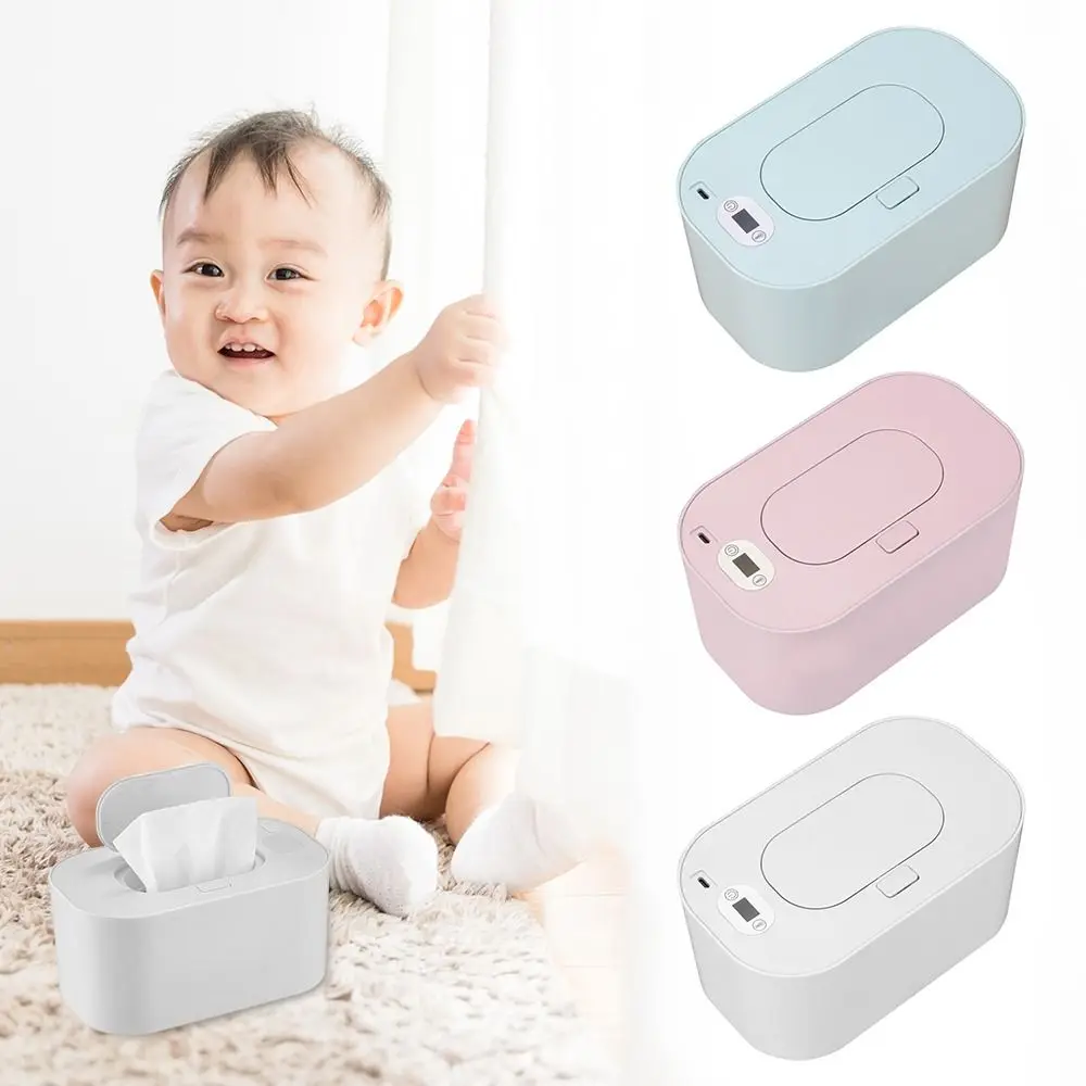 

Durable Plastic Wet Wipe Warmer Large Capacity USB Powered Wipes Heater Constant Temperature Wet Tissue Heating Box Baby