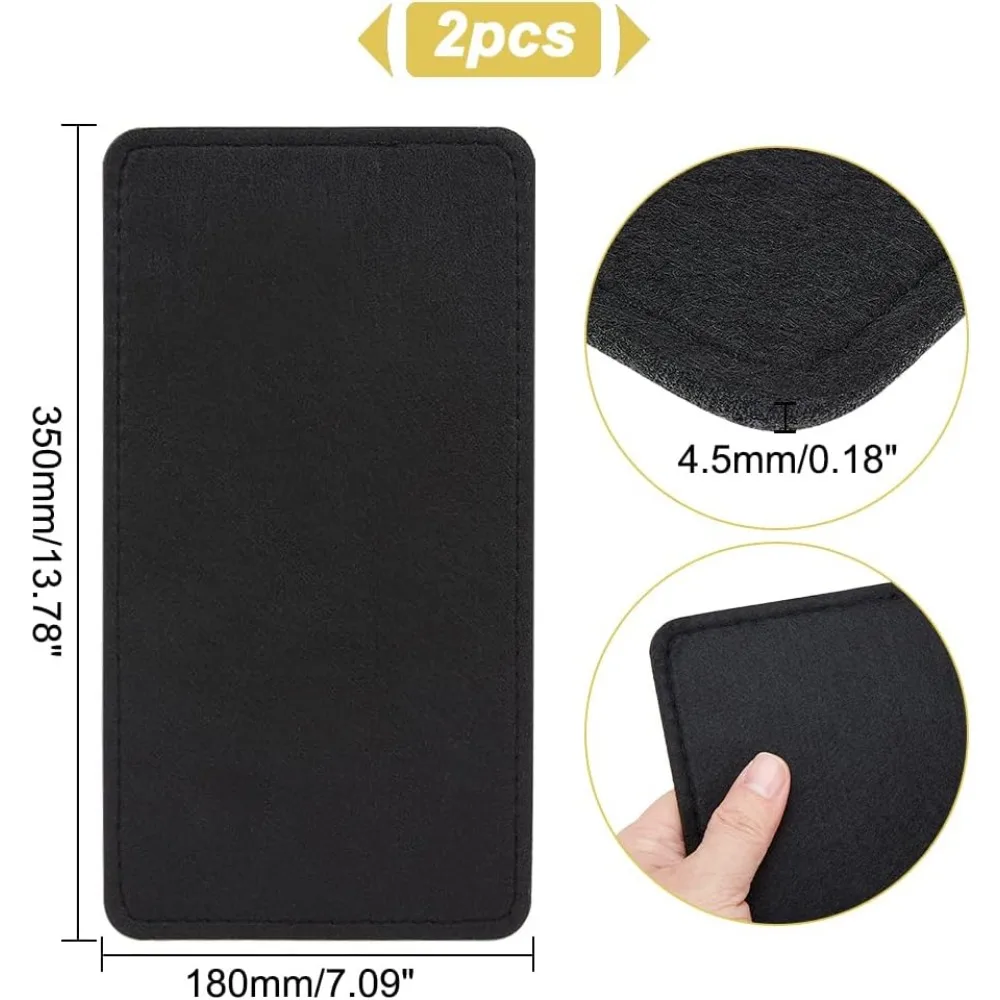 2pcs Felt Bag Base Shaper, 13.7 x 7 Inch Insert Bag Bottom Black Purse Bottoms Rectangle Bag Liner Board Bag Bottom Shaper