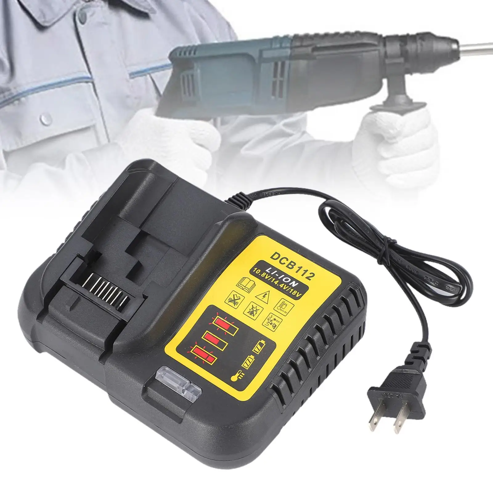 

Электроинструмент Зарядка аккумулятора Аккумуляторный блок аккумуляторных инструментов Профессиональная быстрая зарядка Прочный гаечный ключ Dcb112