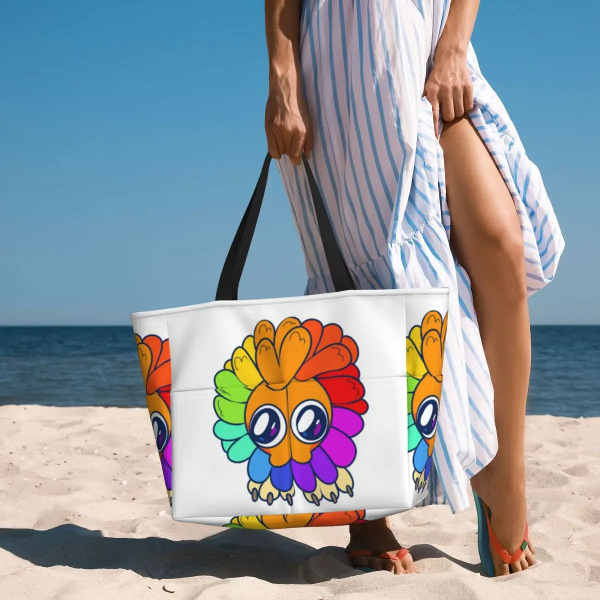 Funny Yarnaby Plush Critters Beach Tote Bag Sport Gym Yoga Duffle Large Tote Bag Women Travel Bag Fitness bag
