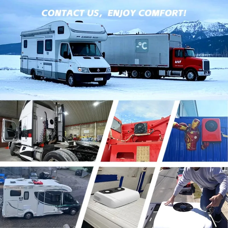 OEM للتخصيص 24 فولت عالية الكفاءة مكيف هواء وقوف السيارات بمروحة واحدة للشاحنات/RVs 2000CFM مكيف وقوف السيارات