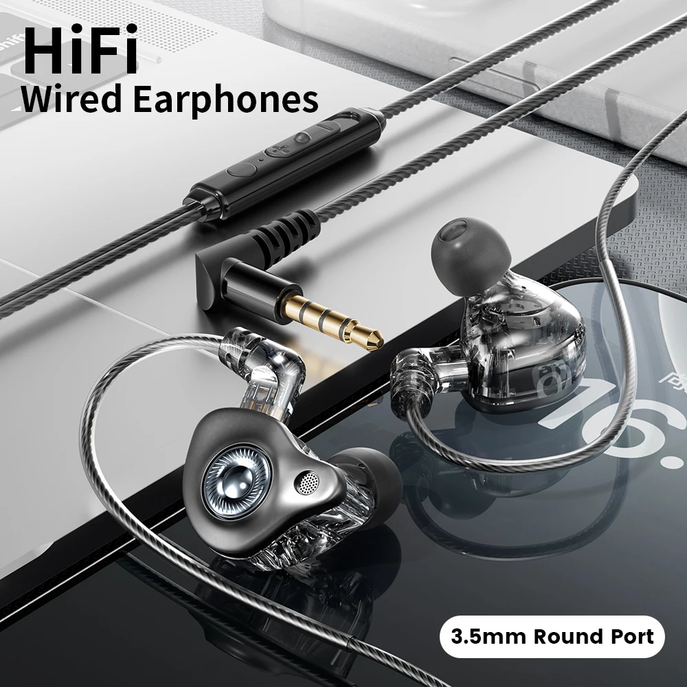 Toocki TE26 Dynamische bedrade oortelefoon HiFi Stereo Bass Ruisonderdrukkende oordopjes Sporthoofdtelefoon Afneembare kabel Gaming-headset