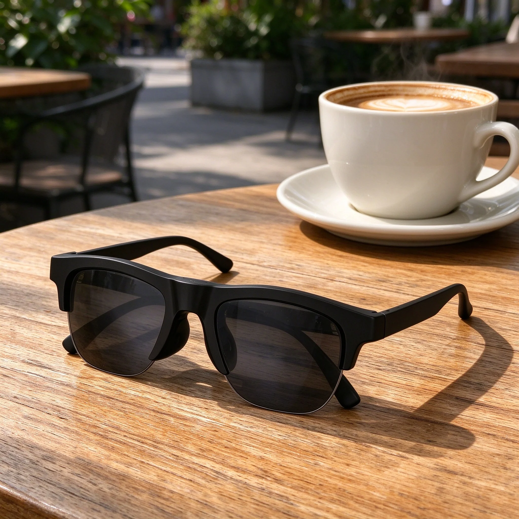 Gafas de sol inteligentes HTMCK con Bluetooth V5.3 para hombres y mujeres, ideales para deportes al aire libre, con auriculares, sonido de alta fidelidad, protección UV y función de llamadas. - Vista Detalle #04