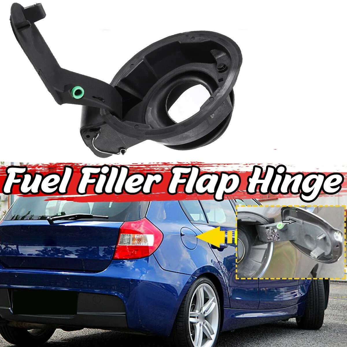 #70X Automotive Parts & Accessories,Car Fuel Filler Flap Hinge Cover for-BMW E87 E81 1 Series 2004-2012,Black