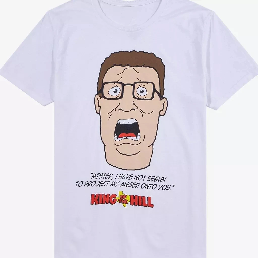 

Футболка King of The Hill Hank Hill 97, летняя хлопковая мужская и женская футболка, уличная одежда, повседневная модная свободная одежда больших размеров, винтажная одежда