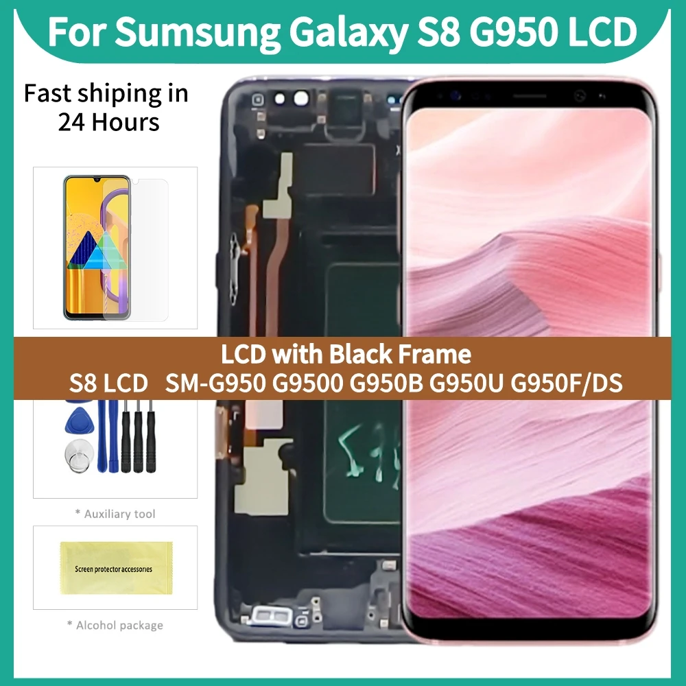 ORI 120HZ AMOLED LCD For Samsung Galaxy S8 G950 Display LCD Screen Touch Digitizer Assembly