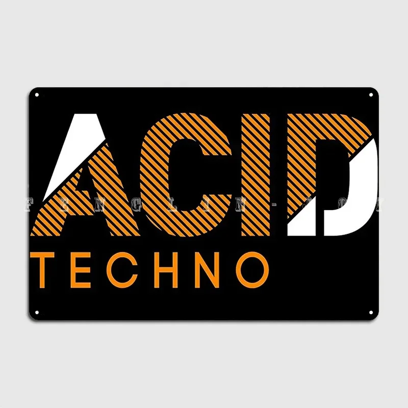 Acid House Synthesizer Analog Techno Festival Gift Poster Retro Metal Posters Sign Garage Indoor Wall Room Decoration Home Decor