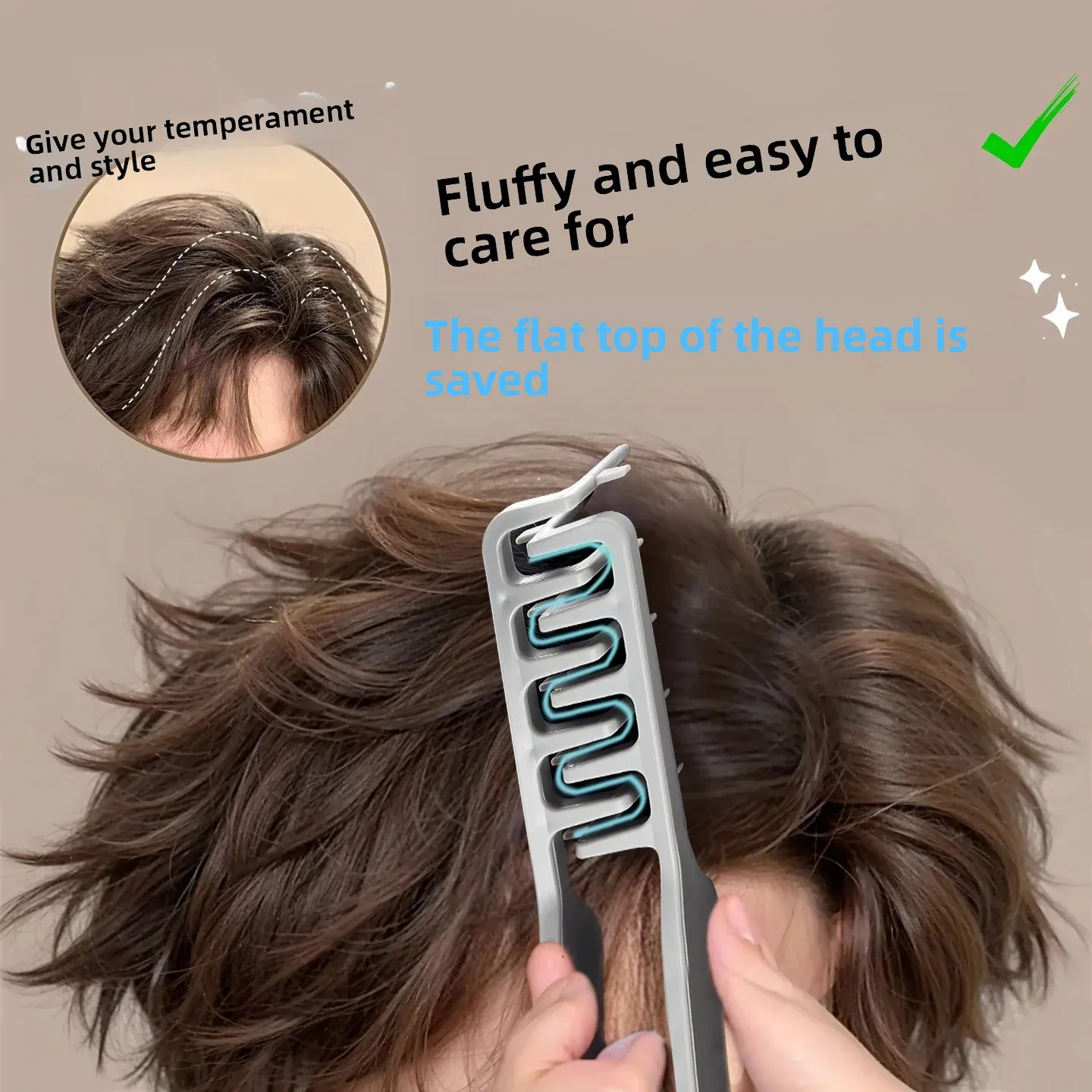 

Textured Hair Styling Comb for Men Flat Head Straight Hair Covering Parting Beauty Hairdressing Comb Puffy Texture Hair Styling