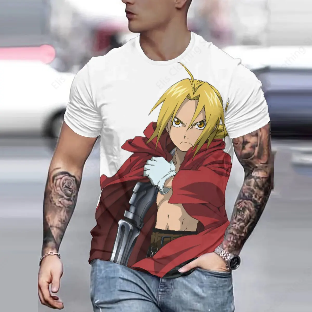 Amine Fullmetal Alchemist T-shirts men women funny humor print t-shirts casual men t-shirts unisex streetwear