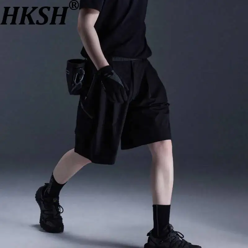 HKSH Spring Summer New Men Dark Punk Capris Patchwork Deconstructed Shorts Outdoor Sports Three-Dimensional Pockets Chic HK24660
